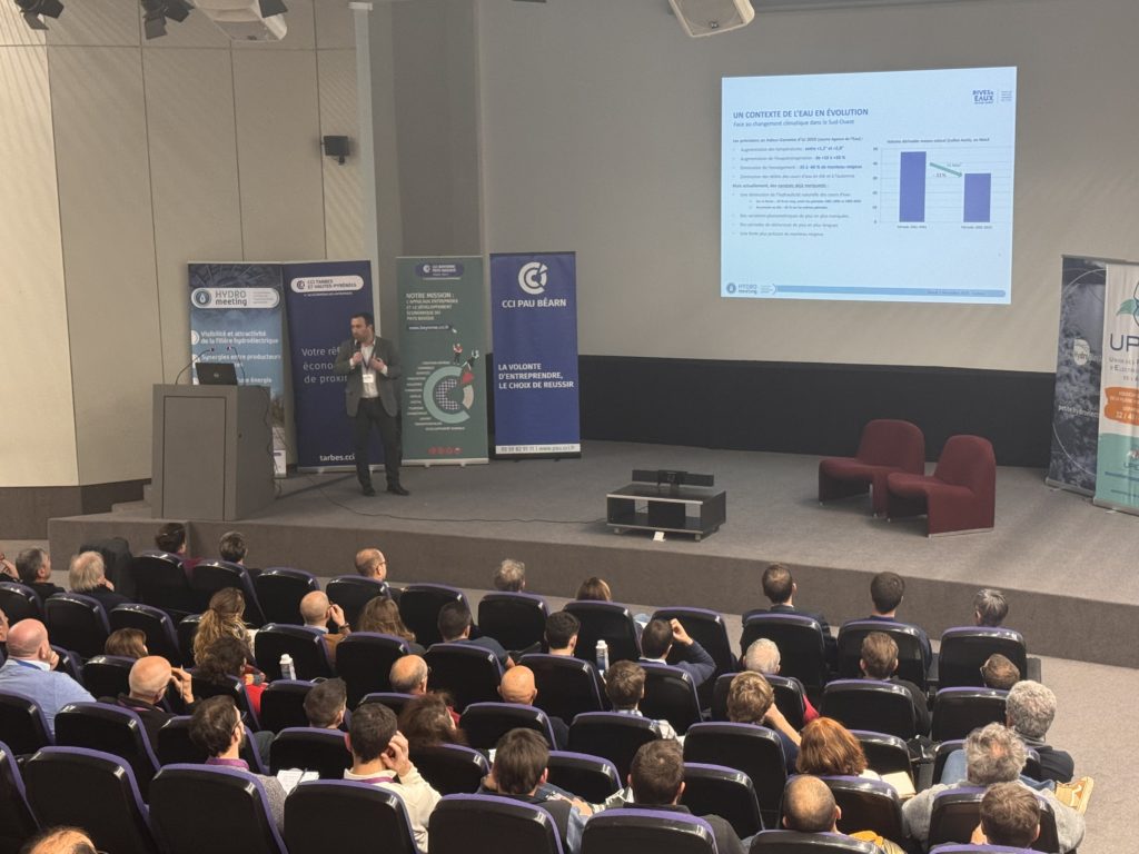 Plénière animée par Rives & Eaux du Sud-Ouest, lors de la journée d'HYDROmeeting à Tarbes